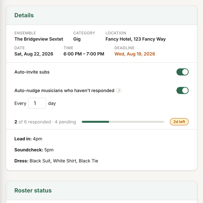 Event Page UI